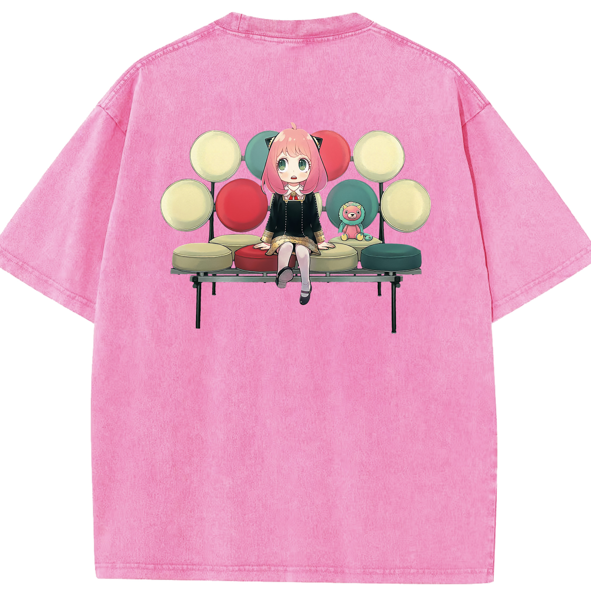 （画像用） SPY×FAMILY间谍家家酒 綿100% ヴィンテージ風 半袖Tシャツ（背面プリント）